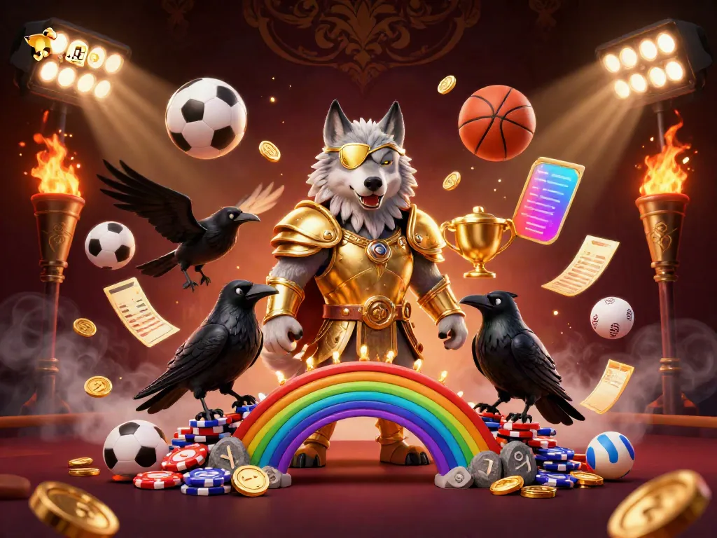 Experience exciting sports betting action with fun 88 in a vibrant 3D illustration of Norse mythology characters.