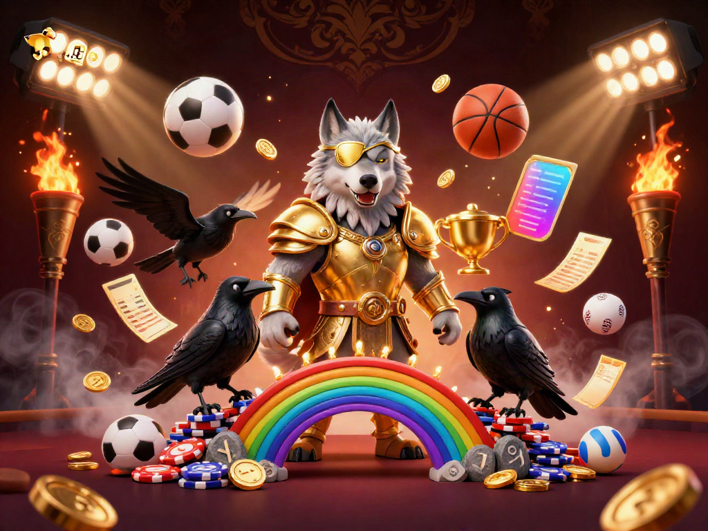 Experience exciting sports betting action with fun 88 in a vibrant 3D illustration of Norse mythology characters.