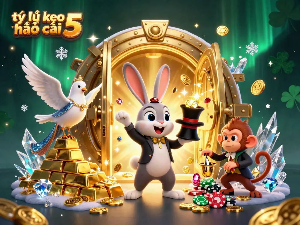 Experience thrilling action at tỷ lệ kèo nhà cái 5 with magical elements and vibrant casino imagery.