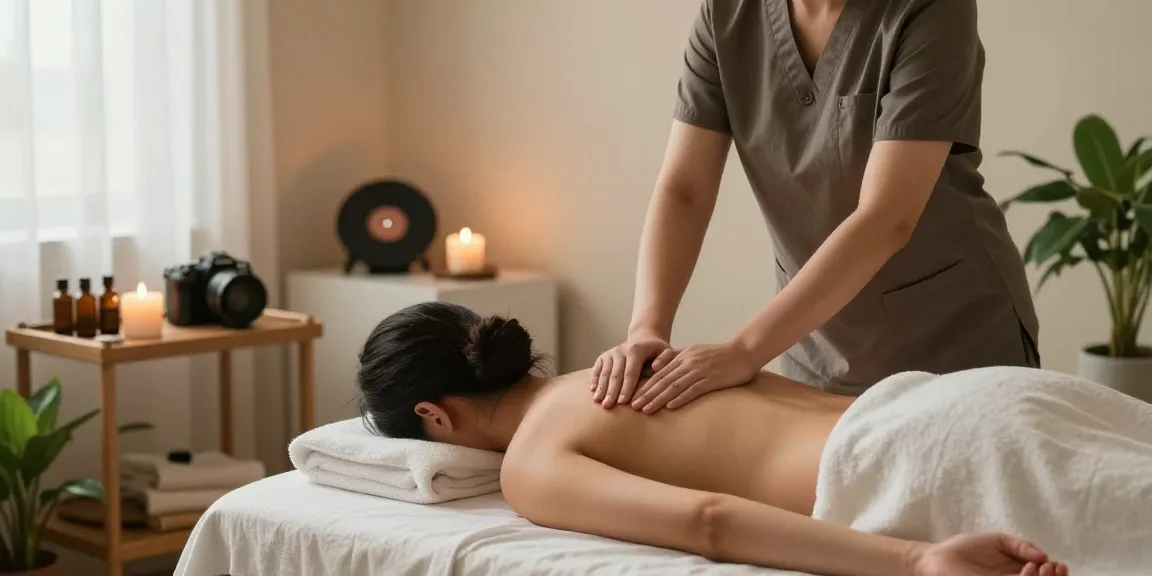 동탄마사지 전문샵에서 편안한 마사지 환경과 치료사 모습