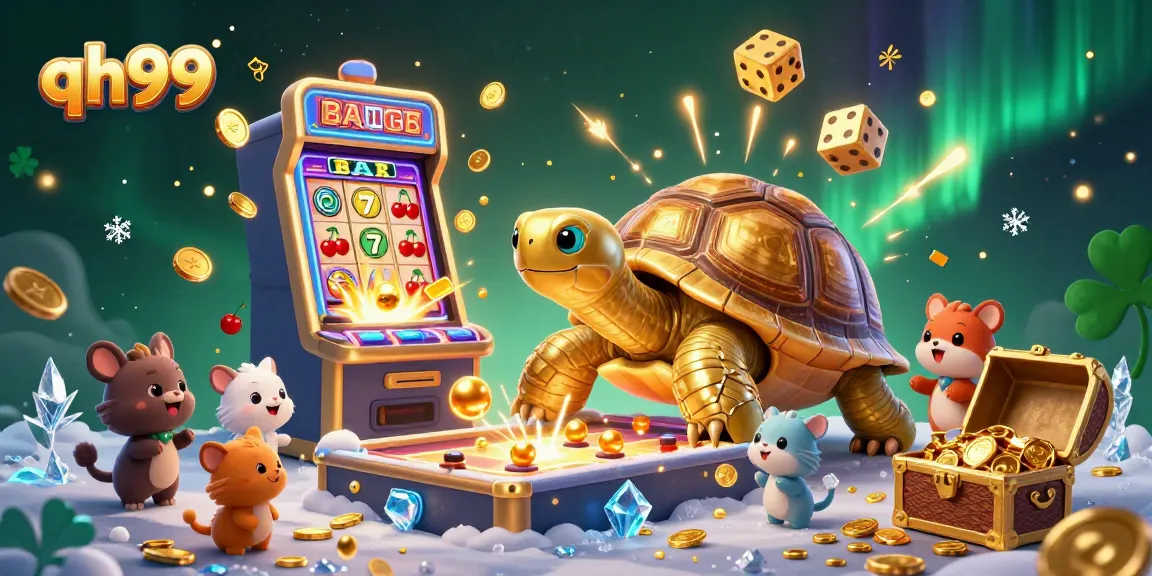 Experience thrilling gameplay at qh99 with a vibrant 3D illustration featuring exciting casino elements.