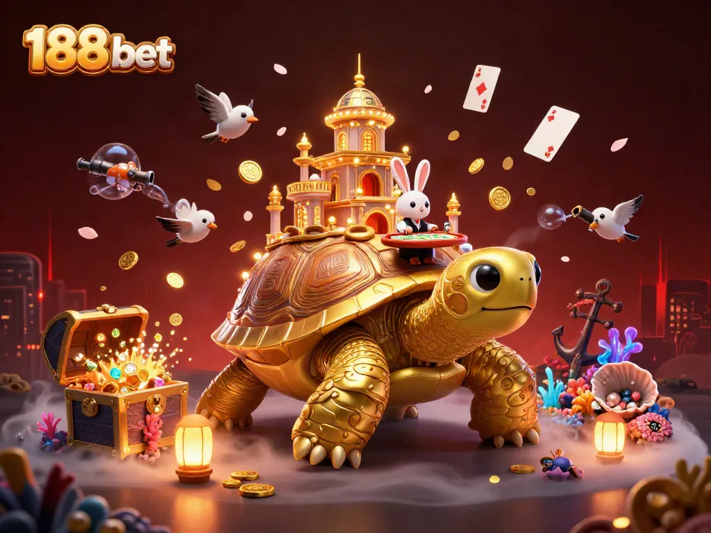 Experience thrilling gameplay with 188 bet in a vibrant, whimsical casino world featuring dynamic characters and dazzling treasures.