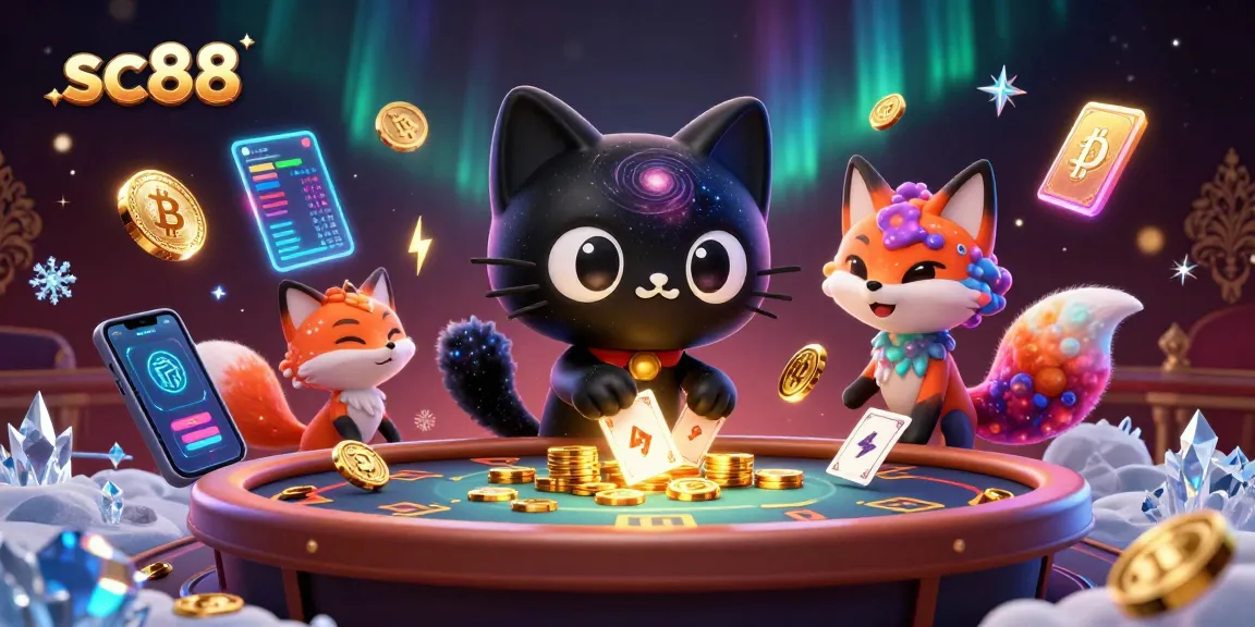 Experience the thrill of sc88 with a cosmic casino featuring a black hole cat and nebula fox for exciting gameplay.