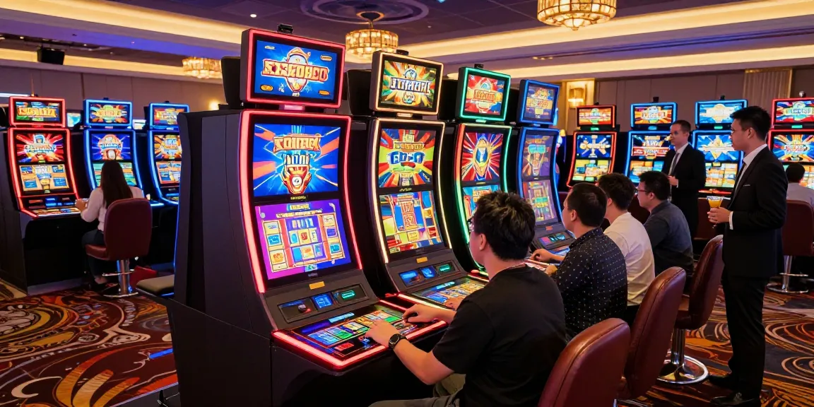 Play exciting slot games at SLOT88 resmi with vibrant graphics and engaging atmosphere in a lively casino.