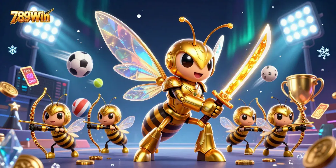 Win big with 789Win in a vibrant gaming illustration featuring exciting casino elements.